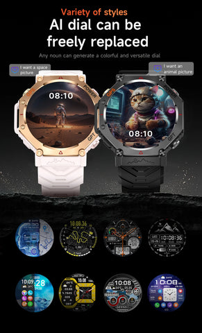 LIGE 2025 GPS Smartwatch for Men – Outdoor Sport Watch with AI Assistant, Compass, Altimeter, Barometer, and 3ATM Waterproof Protection