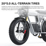 Coswheel CT20S 2000W Electric Dirt Bike – 60V 27.5Ah Fat Tire Ebike for Adults (20" Off-Road Tires, 161km Range)