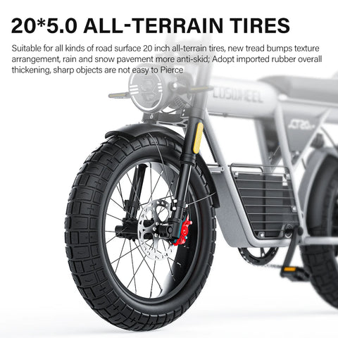 Coswheel CT20S 2000W Electric Dirt Bike – 60V 27.5Ah Fat Tire Ebike for Adults (20" Off-Road Tires, 161km Range)