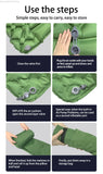 SHXI Ultralight Diamond-Shaped Inflatable Sleeping Pad – Single Person, Waterproof TPU Camping Mat