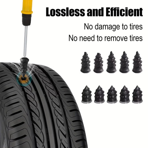 ZFOUEK Tire Repair Kit – Emergency Puncture Plug Tool Set for Car, SUV & Motorcycle Tires (23PCS / 42PCS)