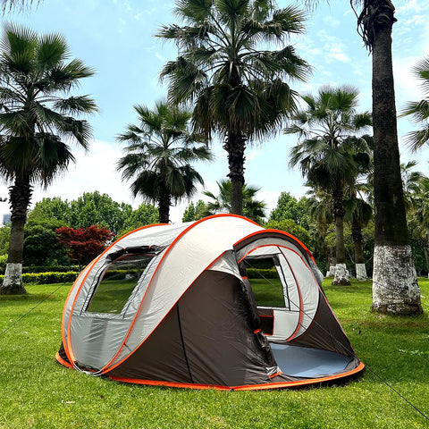 Quick-Open Pop-Up Tent for 5–8 People – Waterproof Hand-Throw Camping & Boat Tent (4-Season, Double Layer)
