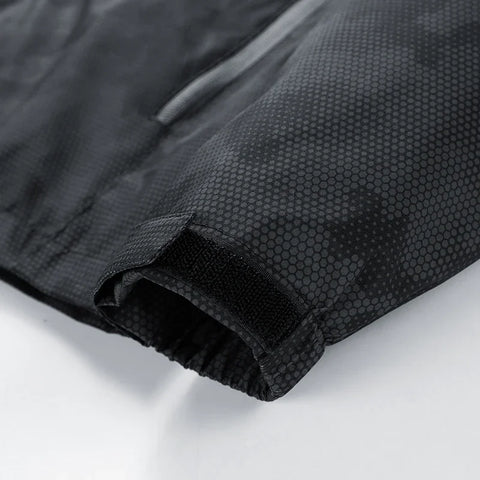 Men’s Hooded Waterproof Hiking Jacket – Windproof Outdoor Bomber with Detachable Hood
