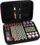 Battery Organizer Case with Tester – Large Capacity Storage Holder for Home & Garage