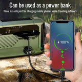 Hand Crank Emergency Weather Radio with Bluetooth – Solar/USB Rechargeable, Portable Power Bank