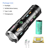 9000000LM Rechargeable Tactical LED Flashlight – 600W, Long-Range Beam, 12000mAh Power Bank, Waterproof & Zoomable