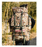 130L Waterproof Hiking Backpack – Heavy-Duty Outdoor Rucksack with Reflective Safety Strips & Molle System