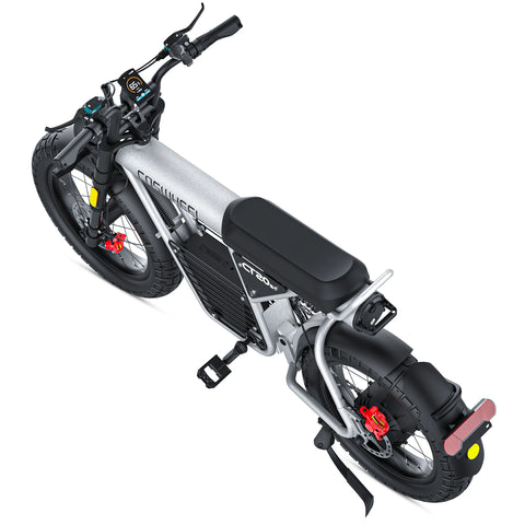 Coswheel CT20S 2000W Electric Dirt Bike – 60V 27.5Ah Fat Tire Ebike for Adults (20" Off-Road Tires, 161km Range)