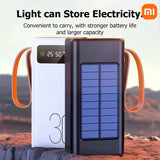 Xiaomi 200000mAh Solar Power Bank – High-Capacity External Battery with Built-in Cables & LED Light