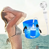 Rechargeable Portable Outdoor Camping Shower – Electric Pump with Digital Display & Accessories (4000mAh Battery)