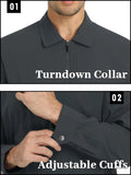 TACVASEN Men’s Lightweight Bomber Jacket – Casual Zip-Up Workwear for Spring & Fall, Water-Resistant Outdoor Windbreaker