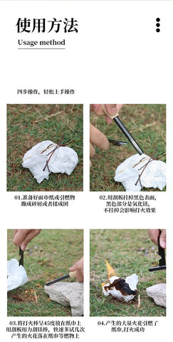 Bear Grylls Magnesium Fire Starter – Emergency Flint Rod & Firesteel Kit for Camping & Survival