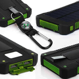 200,000mAh Solar Power Bank – Heavy-Duty Outdoor Backup Charger with Dual USB, LED Flashlight & Compass