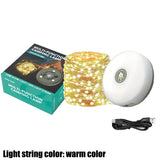 4-in-1 LED Camping Light Strip – 10M Waterproof Rechargeable Tent & Atmosphere Lamp with USB Power Bank (Military Green)