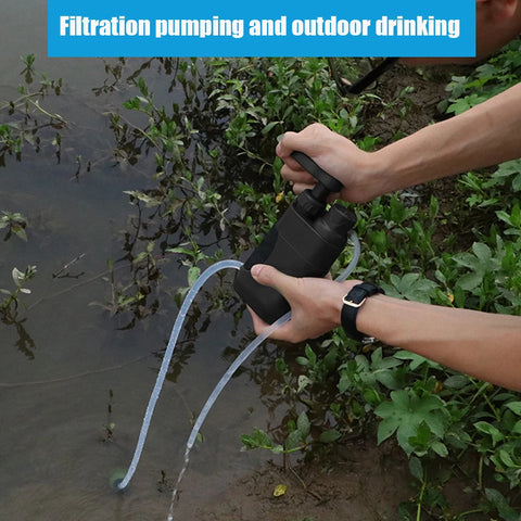 Portable Outdoor Water Filter Pump – Emergency Camping & Survival Water Purifier (5000L Capacity)