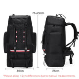 130L Waterproof Hiking Backpack – Heavy-Duty Outdoor Rucksack with Reflective Safety Strips & Molle System