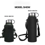 Neoprene Water Bottle Carrier with Strap – Insulated Sleeve for 610ml–1500ml Bottles (Black or Camouflage)