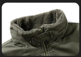 Men's Pilot Bomber Jacket – Winter Fleece-Lined Tactical Windbreaker