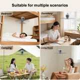 12000mAh Rechargeable Camping Ceiling Fan with LED Light & Remote | Portable Tent Cooling Fan