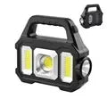 Solar Rechargeable Flashlight – Zoomable Waterproof COB LED Torch & Portable Lantern