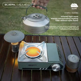 BUERK Camping Infrared Stove – Portable Windproof Outdoor Furnace with Carry Box