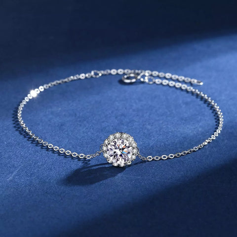 1 Carat 925 Sterling Silver Moissanite Bracelet