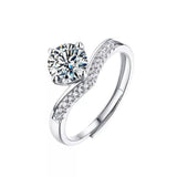 2 Carat Moissanite 925 Sterling Silver Ring