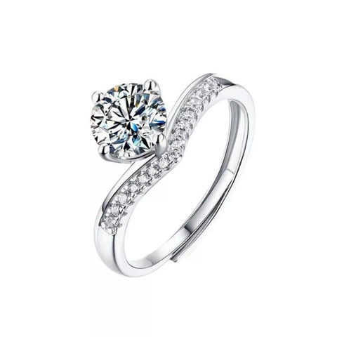 2 Carat Moissanite 925 Sterling Silver Ring