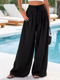 Full Size High-Waisted Wide-Leg Pleated Pants Plus Size