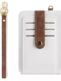 Zippered Leather Card Holder Wallet
