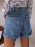 High-Waisted Denim Shorts