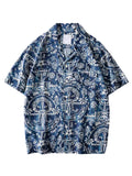 Men's Vintage Print Short Sleeve Shirt
