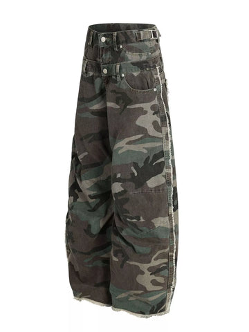 Men's Camouflage Wide-Leg Pants