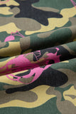 Multicolour Retro Floral Leopard Contrast Patchwork Raw Hem Jeans