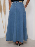 High-Waisted Denim Skirt