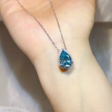 5 Carat 925 Sterling Silver Moissanite Pendant Necklace