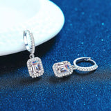 1 Carat 925 Sterling Silver Moissanite Drop Earrings