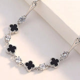 925 Sterling Silver Clover Charm Bracelet