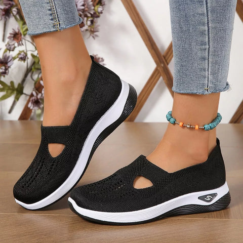 Round Toe Mesh Slip-Ons