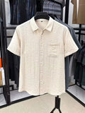 Men's Plus Size Lightweight Textured Short-Sleeve Shirt