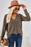 V-Neck Dropped Shoulder T-Shirt