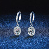 1 Carat Moissanite 925 Sterling Silver Drop Earrings