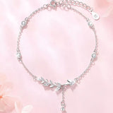 925 Sterling Silver Leaf Bracelet