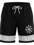 Men's Full Size Linen Blend Drawstring Shorts Plus Size