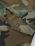Men's Plus Size Camouflage Zip Up Bomber Jacket