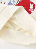 Children's Cute Rabbit Piano Crew Neck Sweatshirt