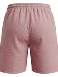 Men's Full Size Linen Blend Drawstring Shorts Plus Size
