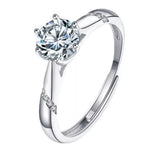 1 Carat Moissanite 925 Sterling Silver Ring