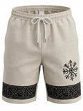 Men's Full Size Linen Blend Drawstring Shorts Plus Size