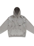 Men's Distressed Long Sleeve Hoodie